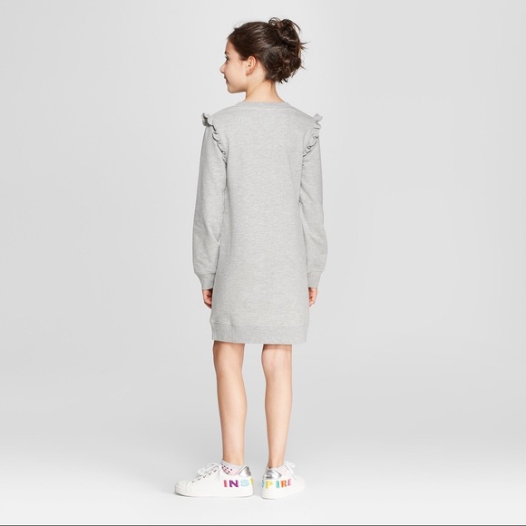 Girls' Harry Potter Long Sleeve Dress - Gray-A3 - Picture 3 of 7